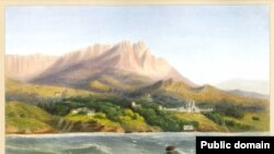 Carlo Bossoli. Alupkadaki Vorontsov sarayı