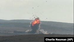 Ілюстрацыйнае фота паражэньня цэлі амэрыканскай ракетай