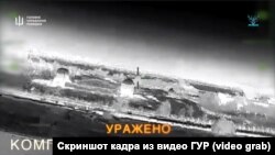 Поражение комплекса ГЛОНАСС в куполе, Крым, скриншот кадра из видео ГУР