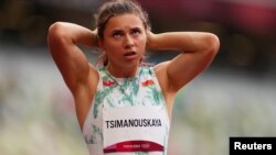 Кристина Циманоуска по време на състезание