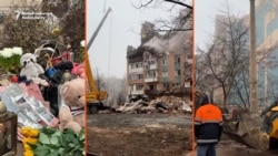 Rescuers Search For Survivors of Russian Missile Strike That Killed Dozens