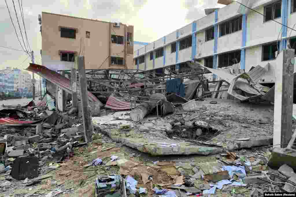 Знищений об'єкт безпеки &laquo;Хамасу&raquo; внаслідок авіаційних ударів Ізраїлю на тлі спалаху ізраїльсько-палестинського насильства. Місто Газа, 11 травня 2021 року