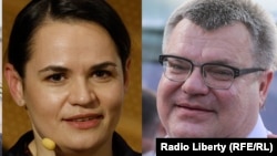 Сьвятлана Ціханоўская, Віктар Бабарыка, каляж