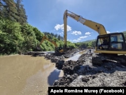 Lucrări la Salina Praid, mai 2025.