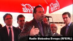Macedonia - MP Amdi Bajram speaks at start of building a new mosque in Prilep - 29Oct2012