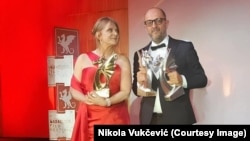 Aktorja gjermane, Nastasija Kinski, dhe regjistori malazez, Nikolla Vukçeviq.