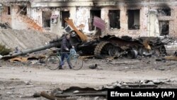 La Trosțeaneț, în nord-estul Ucrainei, în apropiere de Harkov, 28 martie 2022