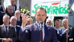 Karol Nawrocki, în timpul campaniei electorale. 