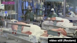 Илустрација: Болница за заразени со коронавирус во Италија