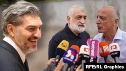 Михаил Кавелашвили, Мамука Хазарадзе и Бадри Джапаридзе (коллаж)