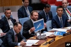 Министр иностранных дел Эстонии Маргус Цахна выступает во время заседания Совета Безопасности в штаб-квартире ООН в Нью-Йорке, США, 22 сентября 2025 года