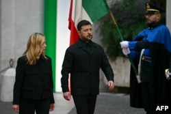 Премьер-министр Италии Джорджа Мелони и президент Украины Владимир Зеленский. Рим, 9 декабря 2025 года