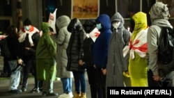 Участники акции на проспекте Руставели