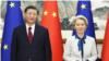 Președintele chinez Xi Jinping și președintele Comisiei Europene Ursula von der Leyen la Beijing, decembrie 2023.