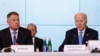 Președintele României Klaus Iohannis și președintele SUA Joe Biden la Summitul NATO, 22 februarie 2023. 