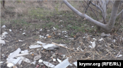 Sınıq şifer ve cam parçaları