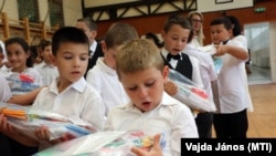 Megyaszói iskolások 2021. szeptember 1-jén