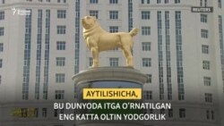Туркманистон президенти Алабайга олтин ҳайкал ўрнатди