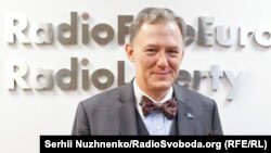 George Kent at RFE/RL's bureau in Kyiv on July 20.