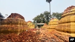 Мьянманын борбору Нейпьидо шаарындагы талкаланган бутпарастардын храмы, 28-март, 2025-жыл