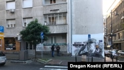 Murali i Ratko Mlladiqit në rrugën Njegosheva në Beograd, 9 nëntor ,2021.