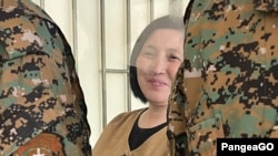 Канышай Мамыркулова сот залында. Архив.