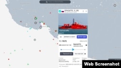 Останнє відоме місце розташування судна «Спасатель Ильин» у Чорному морі