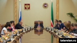 Федерал һәм республика мәгълүмат чаралары вәкилләре белән очрашу. Казан, 20 декабрь 2014