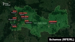 Мапа колоній у Мордовії