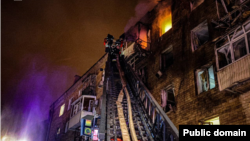 Imagine de arhivă după un atac asupra orașului Harkov. 