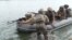 Ukraine - marines on the Dnieper/Dniepro river near Krynky - screen grab. 