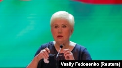 Шефицата на Централната изборна комисија Лидија Јермошина на прес-конференција за резултатите од белоруските претседателски избори во Минск, 10 август 2020 година