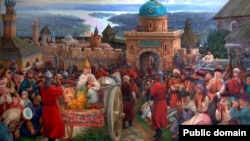 Ханбикә Сөембикәне Мәскәүгә озату. Фиринат Халиков рәсеме 