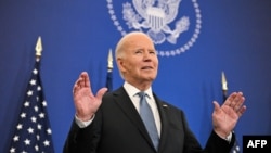 Președintele SUA, Joe Biden, în timpul discursului de la Departamentul de Stat al SUA. 13 ianuarie 2025. 