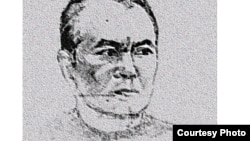 Акмухаммет Байханов. Портрет во время содержания в "Овадан Депе" нарисовал один из заключенных - бывший сотрудник КГБ. 