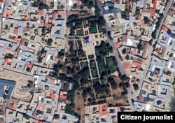 «Имом Мотуридий» ёдгорлик мажмуасининг спутникдан кўриниши.