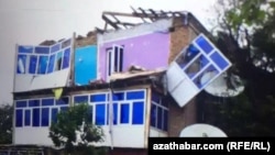 27-nji aprelde Lebapda bolan weýrançylykly harasatyň netijeleri.