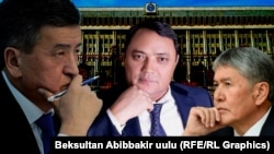 Сооронбай Жээнбеков, Райымбек Матраимов жана Алмазбек Атамбаев. Коллаж "Азаттыктын" өндүрүшүнө таандык.