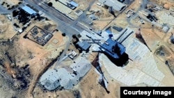 Скриншот спутникового изображения Google Earth, на котором видно стартовую площадку 31/6 космодрома Байконур