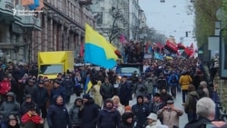 Saakashvili Supporters March In Kyiv