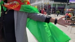 Nýu-Ýork: Türkmenler Berdimuhamedowa garşy BMG-niň öňünde protest, Times skwerinde fleşmob geçirdi