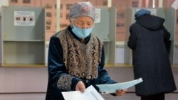 Один из избирательных участков в Кыргызстане, 10 января 2021 г.