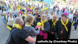 Кардынал Кляўдыё Гуджэроцьці падчас візыту ў Беларусь у 2023 годзе