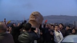 Вокуниши баъзе аз сокинон ба суқути ҳукумати Башор Асад 