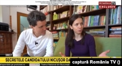 Nicușor Dan și partenera lui, Mirabela Grădinaru, promovare electorală la România TV.