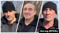 Rustem Abiltarov, Remzi Memetov ve Zevri Abseitov. "Qırım birdemligi"niñ fotoresiminden kollaj