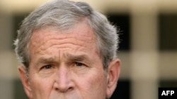 استقبال رییس جمهوری افغانستان از جرج بوش. (عکس: EPA)