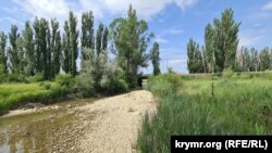 Обміліла річка Біюк-Карасу, Крим, Білогірський район, червень 2025 року