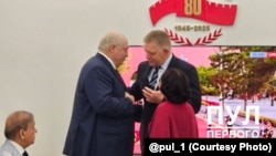 Аляксандар Лукашэнка і прэм’ер Славаччыны Робэрт Фіца, 3 верасьня 2025 году