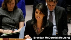 خانم هیلی می‌گوید: «مردم ایران در حال سر دادن فریاد آزادی هستند».